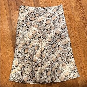 Lucy Paris Beige Snake Print A-Line Skirt, price to go
